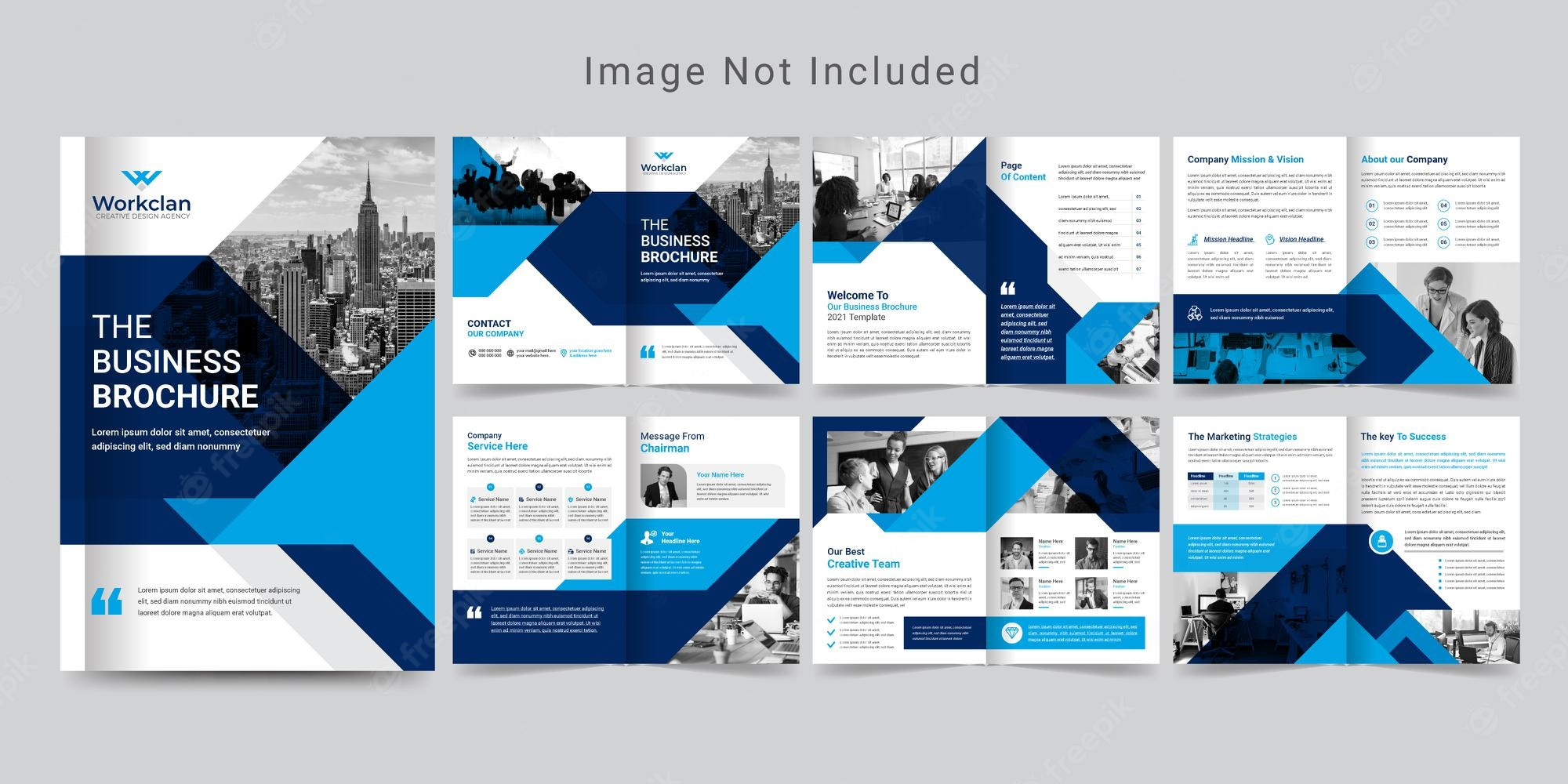 10-seitiges corporate brochure design oder firmenprofilvorlage  Inside 12 Page Brochure Template