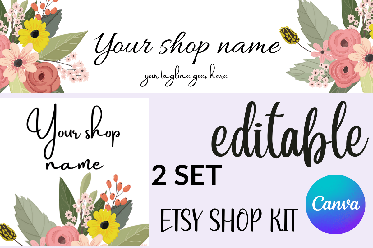 10 Set Etsy Banner Template Intended For Etsy Banner Template