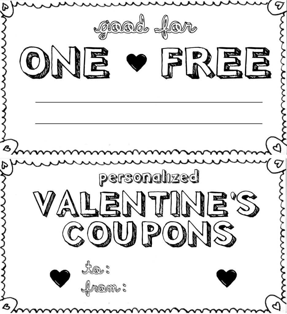 10 Sets of Free Printable Love Coupons and Templates Intended For Blank Coupon Template Printable