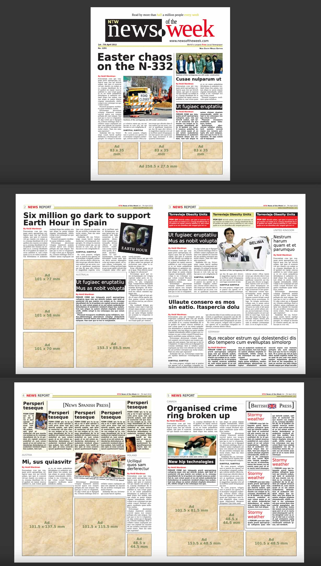 10 Sleek Newspaper Templates  Redokun Blog Within News Report Template
