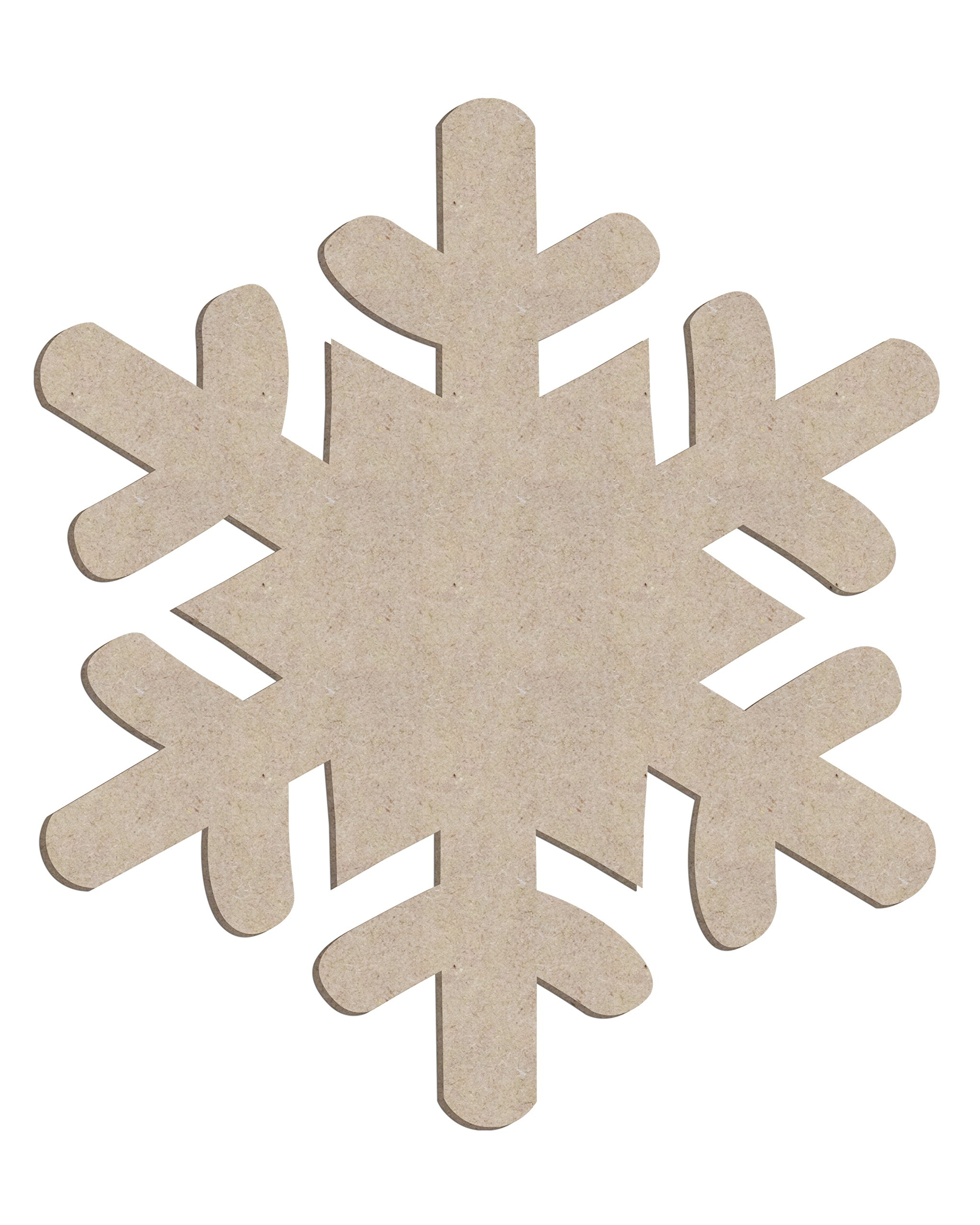 10" Snowflake #10 Unfinished Wood Cutout