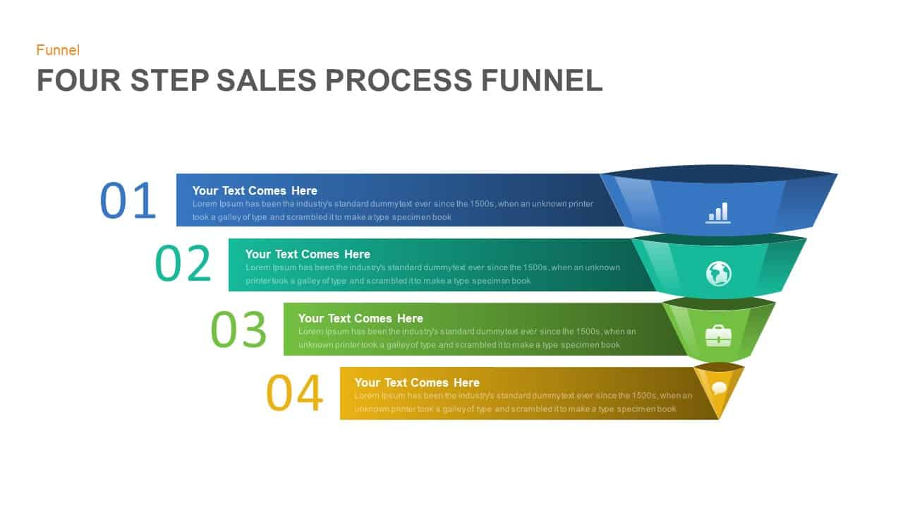 10 Step Sales Funnel PowerPoint Template and Keynote slide For Sales Funnel Report Template