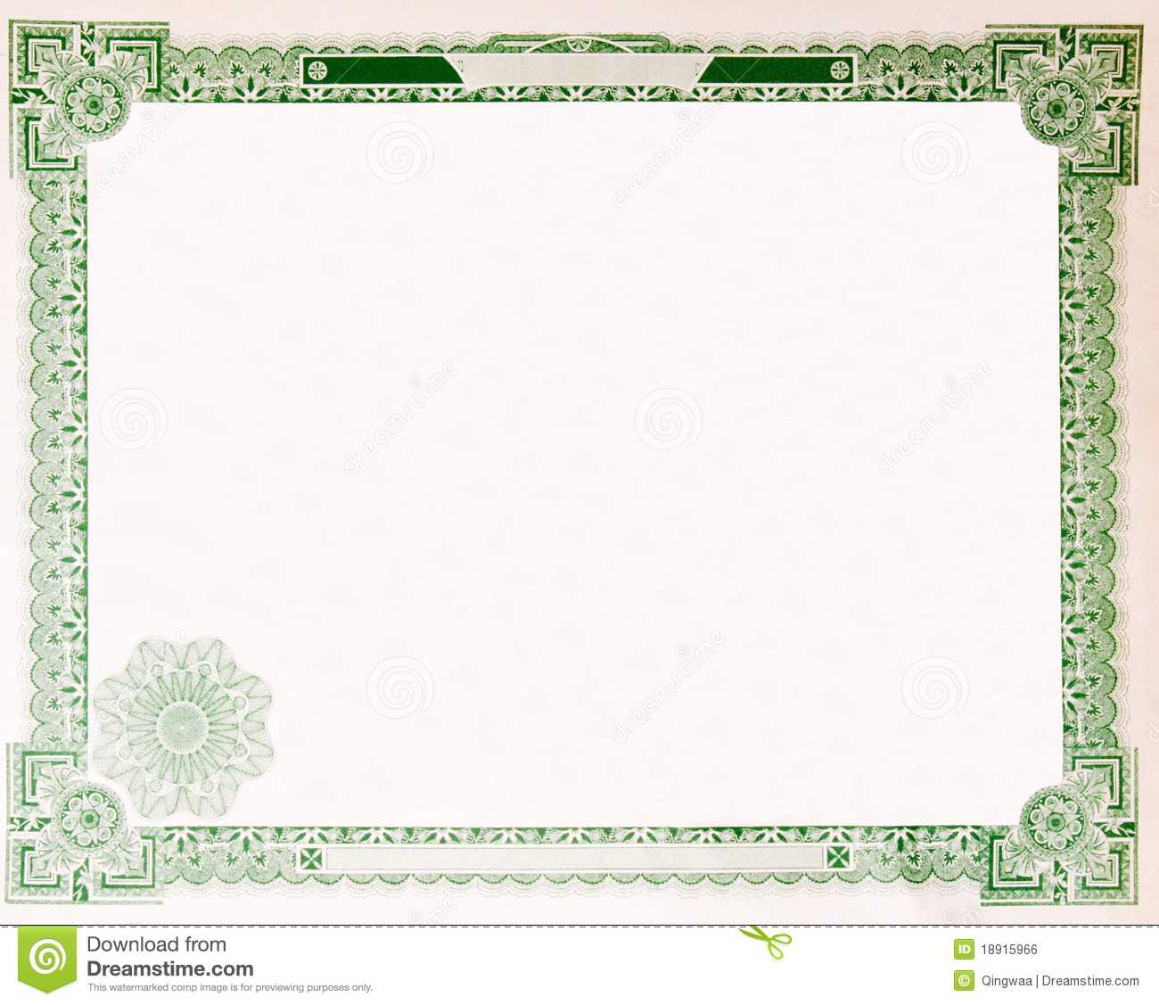 10 Stock Certificate Frame Stock Photos – Free & Royalty Free  In Blank Share Certificate Template Free