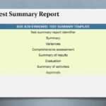 10 Test Summary Report Pertaining To Evaluation Summary Report Template