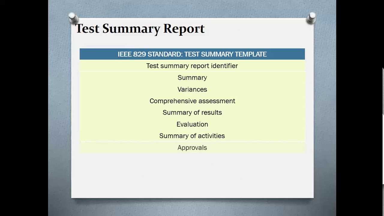 10 Test Summary Report Pertaining To Evaluation Summary Report Template 10 Test Summary Report Pertaining To Evaluation Summary Report Template