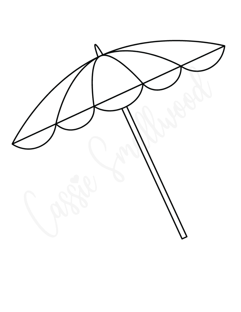 10 Unique Umbrella Templates Free Printables – Cassie Smallwood Pertaining To Blank Umbrella Template