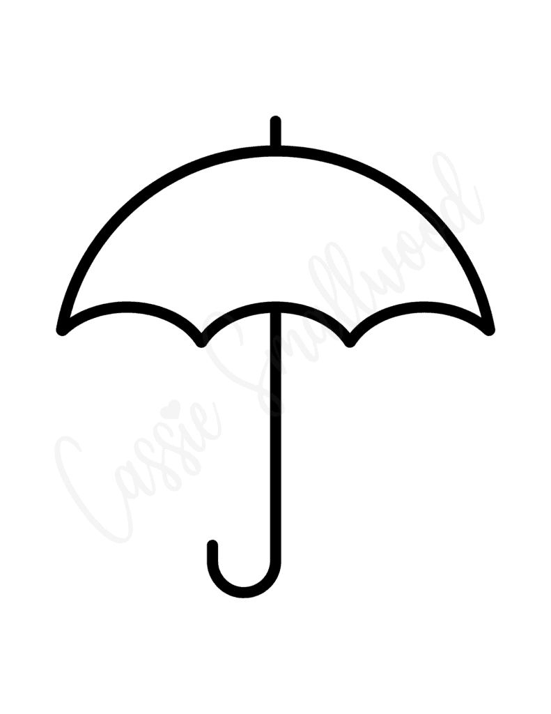 10 Unique Umbrella Templates Free Printables - Cassie Smallwood With Regard To Blank Umbrella Template