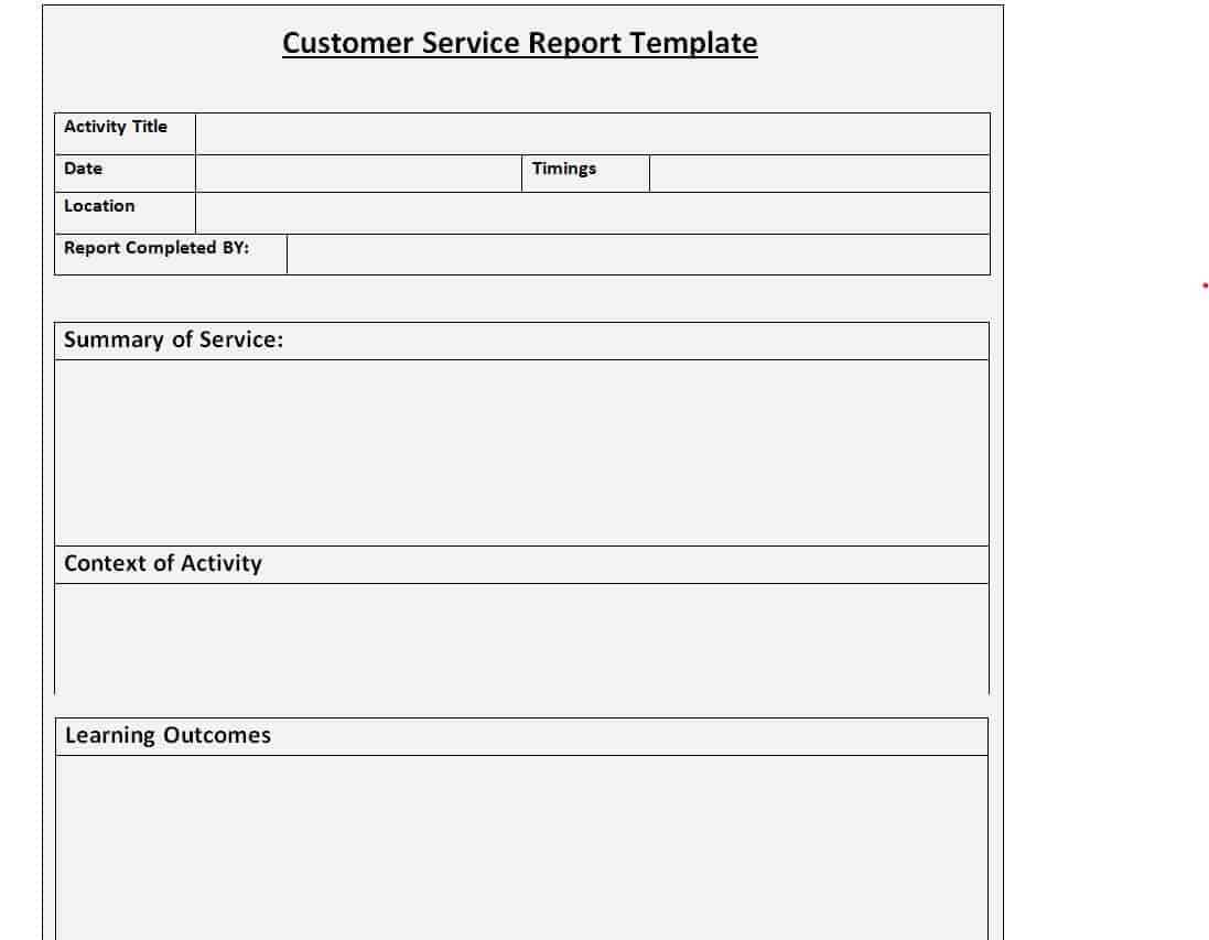 10+ Useful Customer Service Report Templates [WORD, EXCEL, PDF Pertaining To Technical Service Report Template 10+ Useful Customer Service Report Templates [WORD, EXCEL, PDF Pertaining To Technical Service Report Template