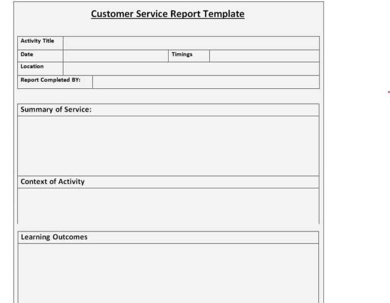 Customer Contact Report Template - Rebeccachulew.com