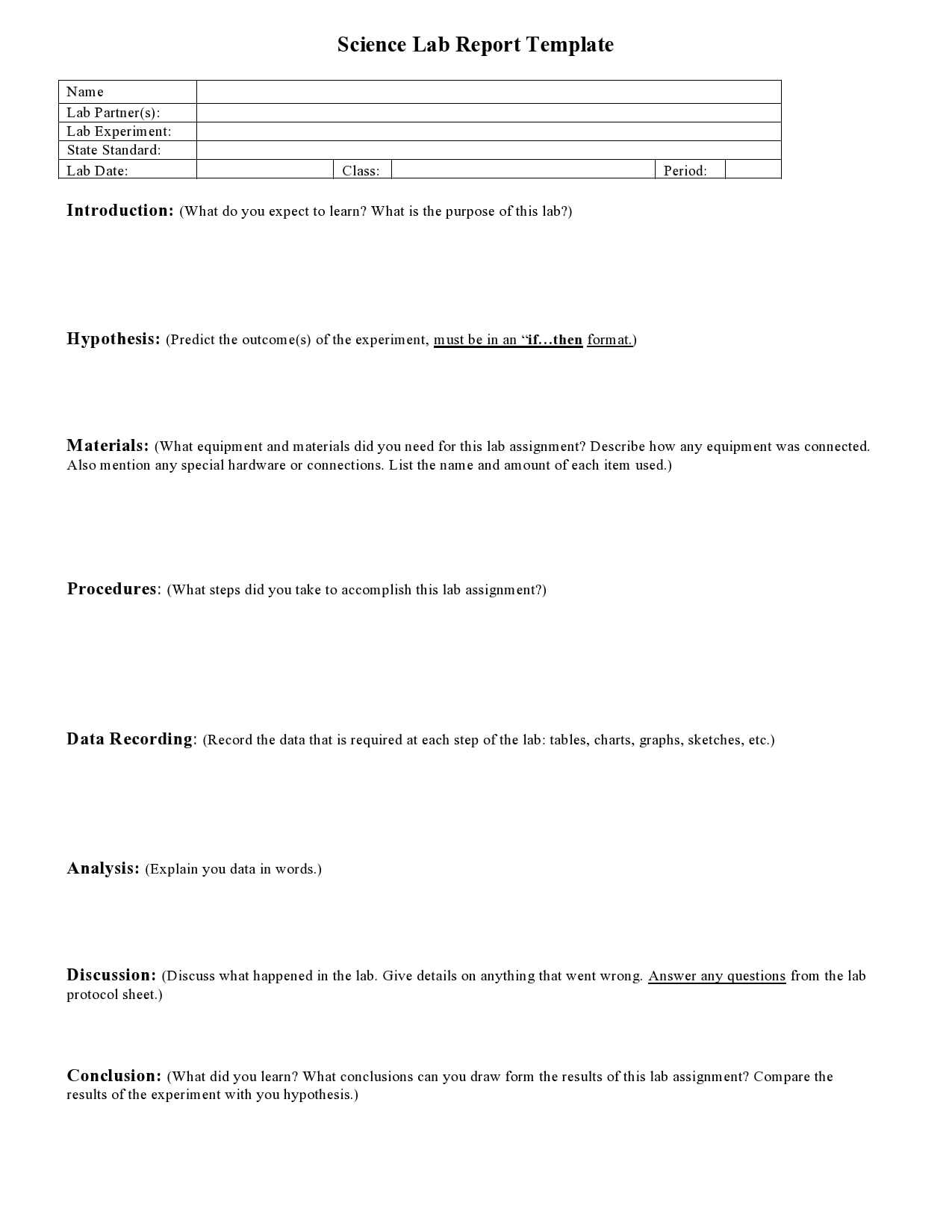 10 Useful Lab Report Examples (& Free Templates) For Lab Report Conclusion Template