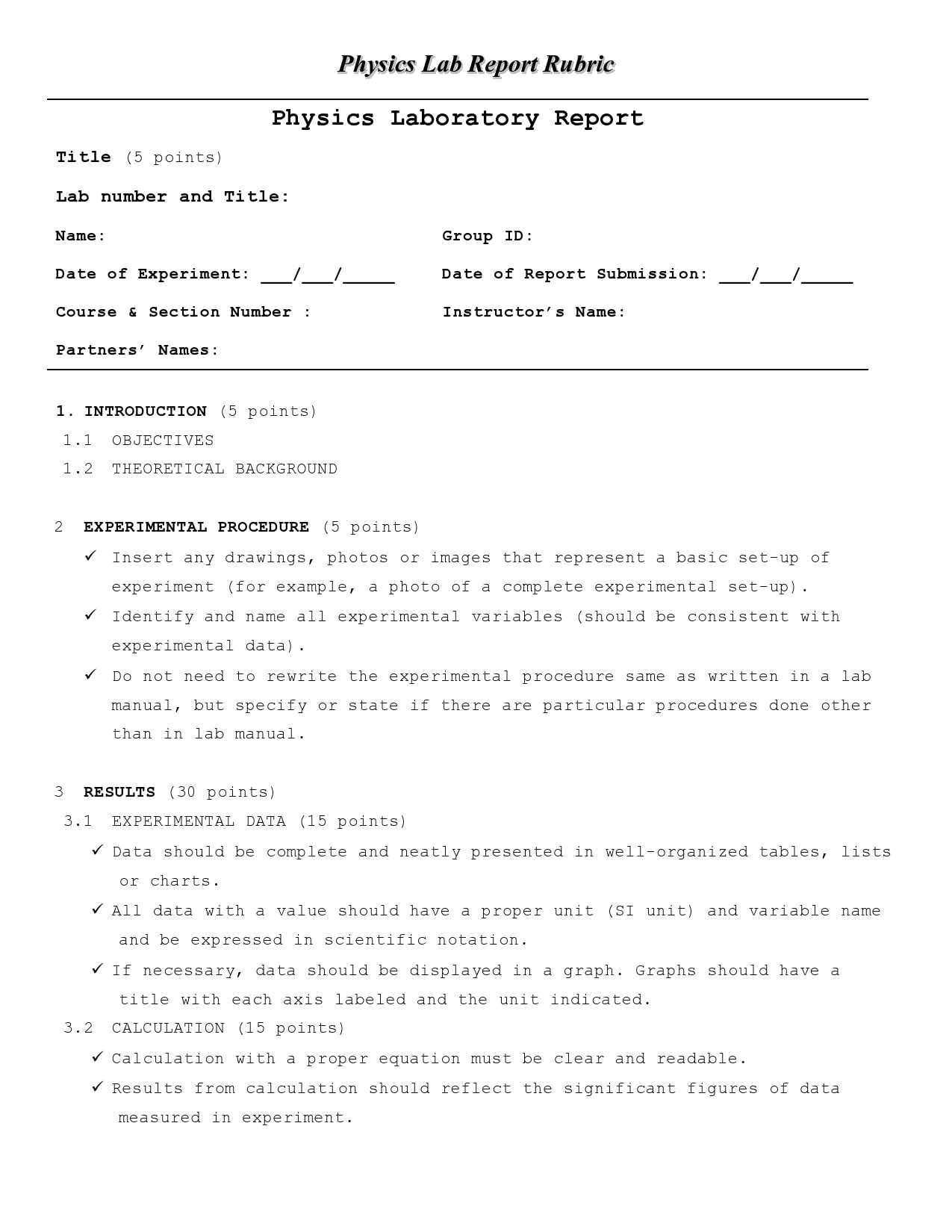 10 Useful Lab Report Examples (& Free Templates) Regarding Formal Lab Report Template