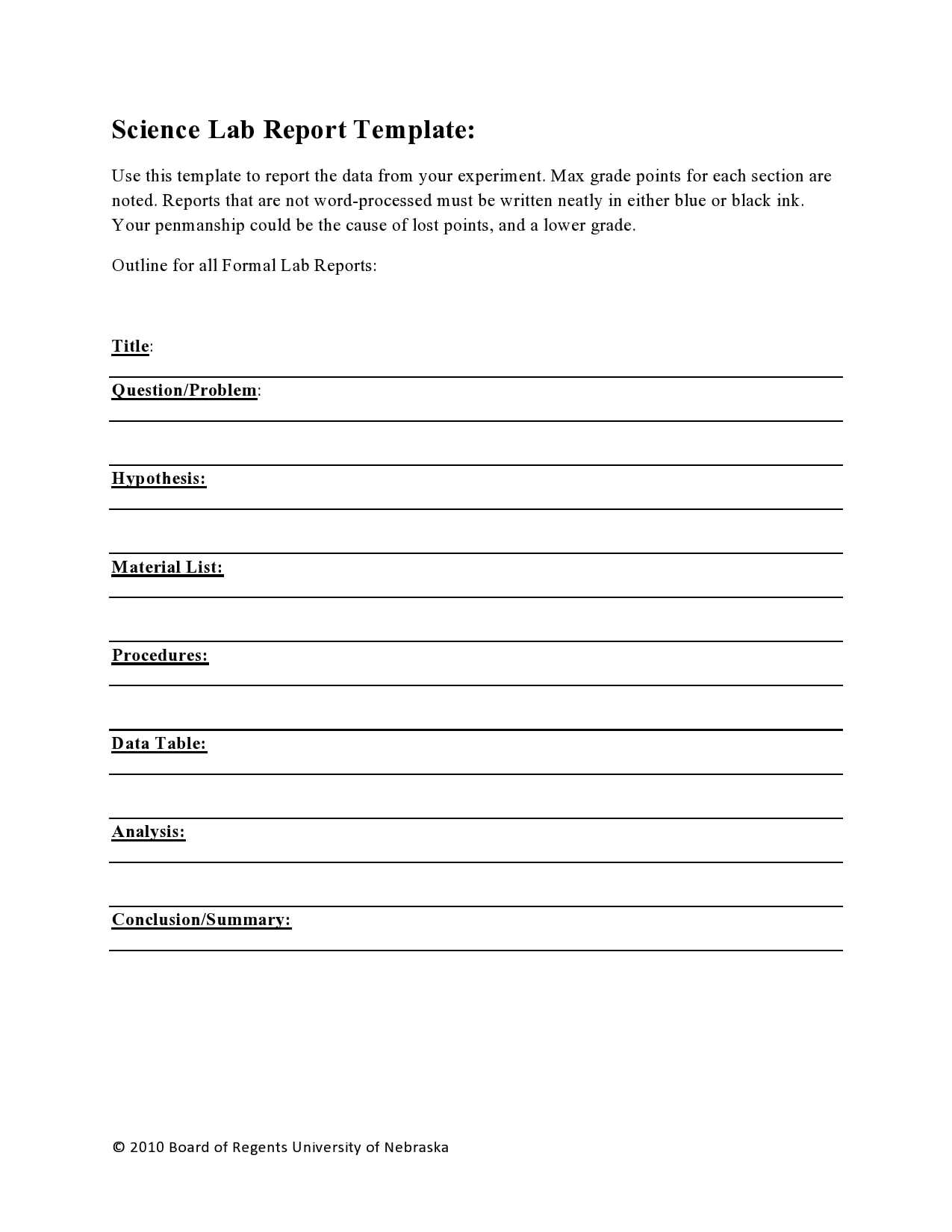 10 Useful Lab Report Examples (& Free Templates) Throughout Formal Lab Report Template