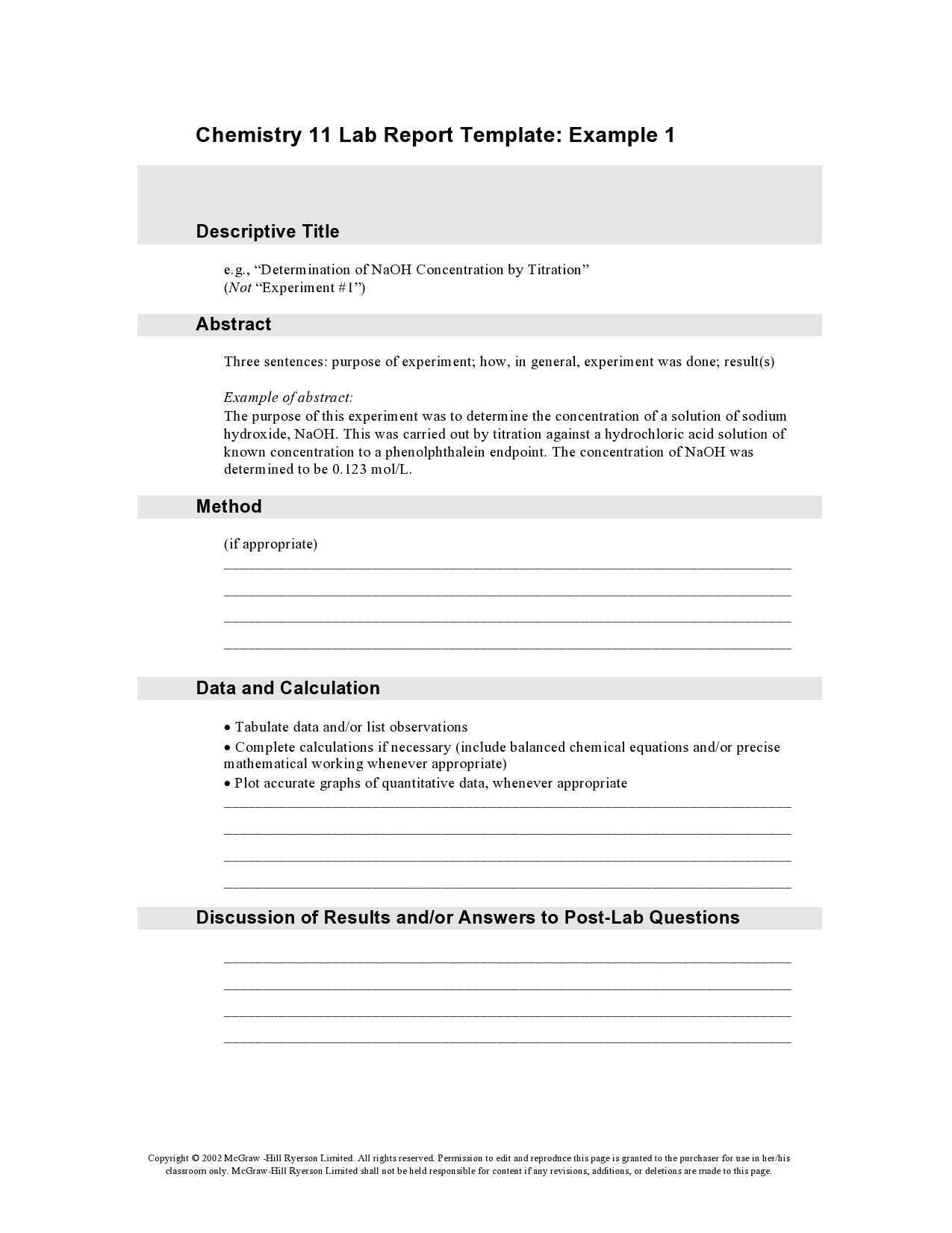 10 Useful Lab Report Examples (& Free Templates) With Regard To Chemistry Lab Report Template