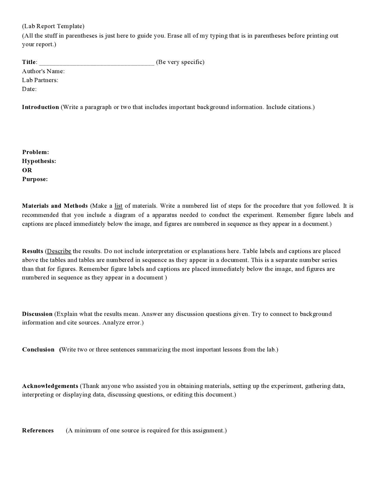 10 Useful Lab Report Examples (& Free Templates) With Regard To Lab Report Conclusion Template