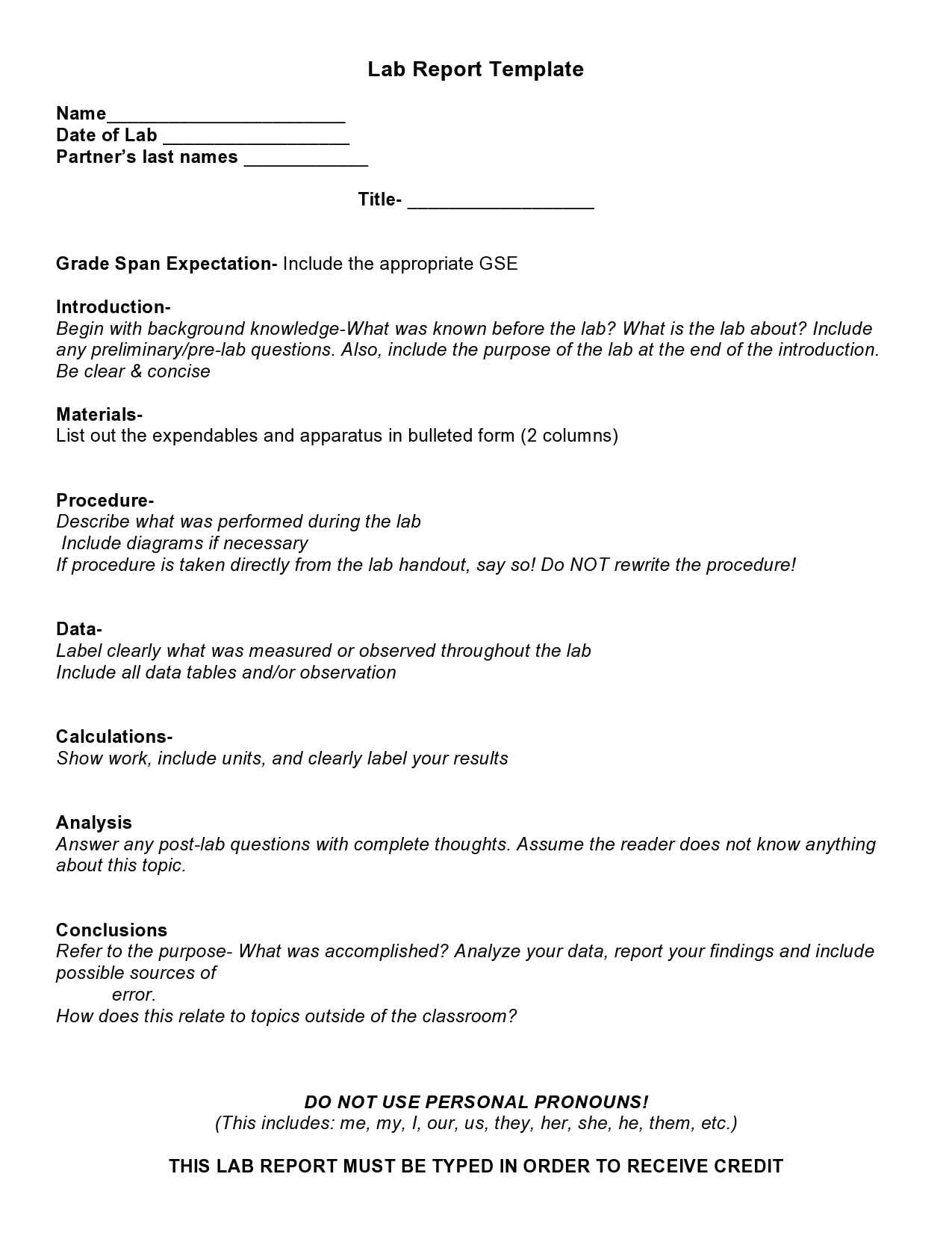 10 Useful Lab Report Examples (& Free Templates) Within Lab Report Conclusion Template