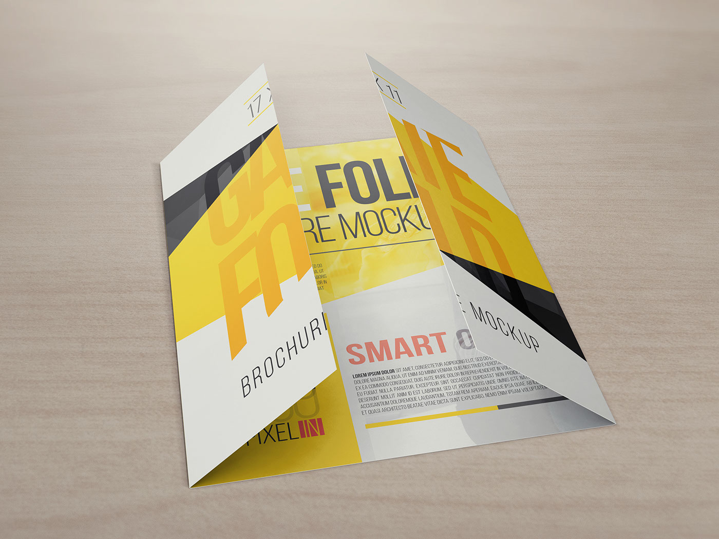 10 x 10 Gate Fold Brochure Mockup on Behance Intended For Gate Fold Brochure Template