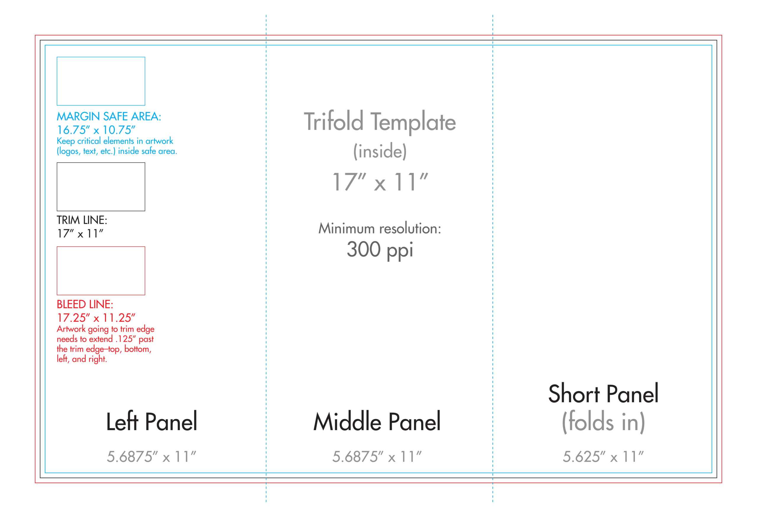 10″ X 10″ Tri Fold Brochure Template – U.S