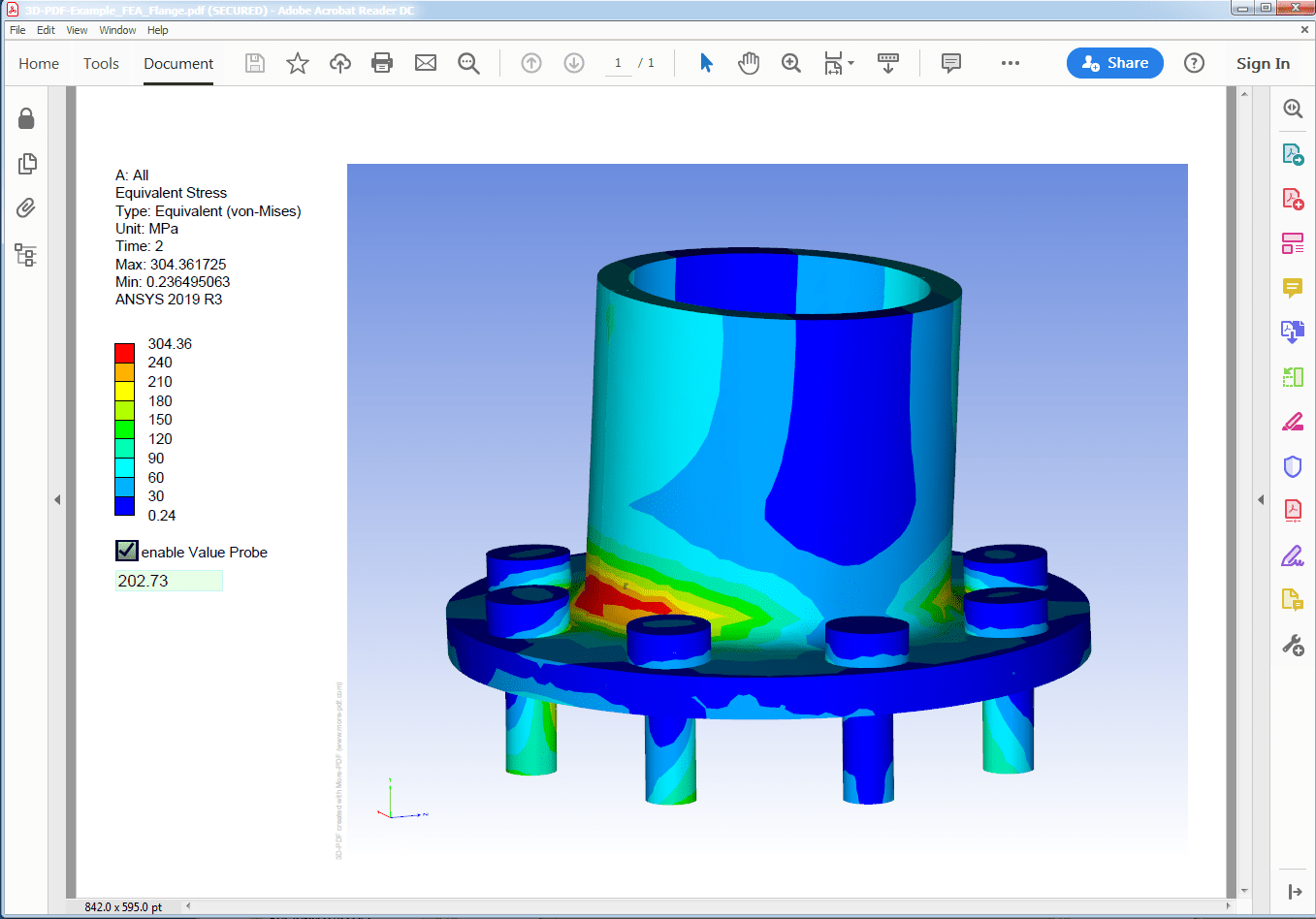 10D PDF Examples Of Engineering Analysis, CAE, Simulation Results  Pertaining To Fea Report Template