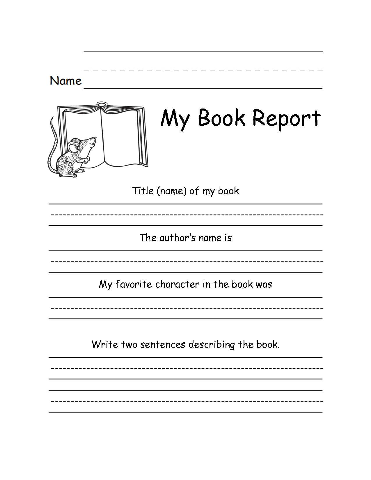 10nd Grade Writing Worksheets – Best Coloring Pages For Kids Inside 2Nd Grade Book Report Template