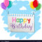 A Birthday Banner Template Royalty Free Vector Image Regarding Free Happy Birthday Banner Templates Download
