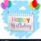 A Birthday Banner Template Royalty Free Vector Image Regarding Free Happy Birthday Banner Templates Download