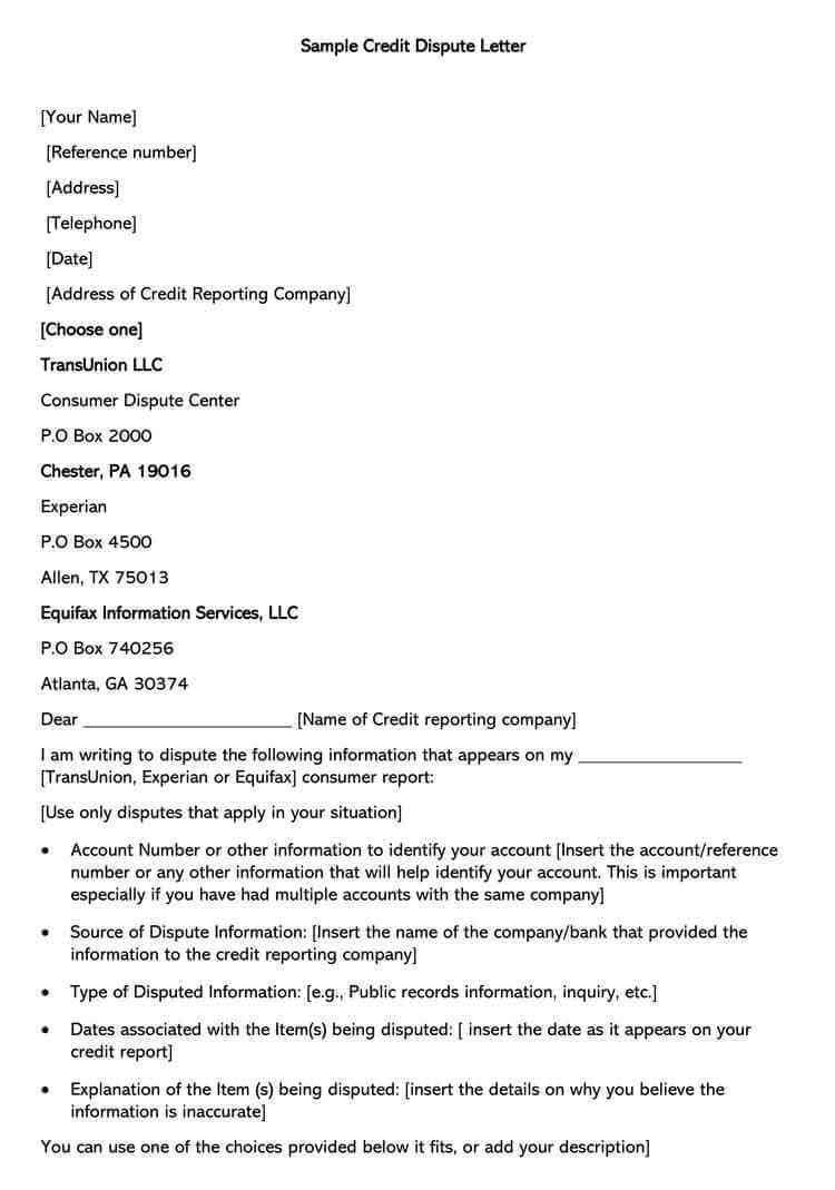 A Guide to Credit Report Dispute Letter (Free Template) With Regard To Credit Report Dispute Letter Template
