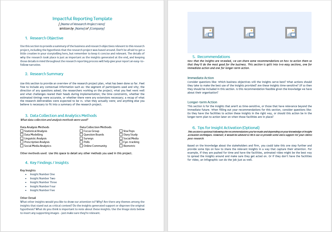 A Simple Template for Presenting Impactful Research Results Regarding Research Project Report Template
