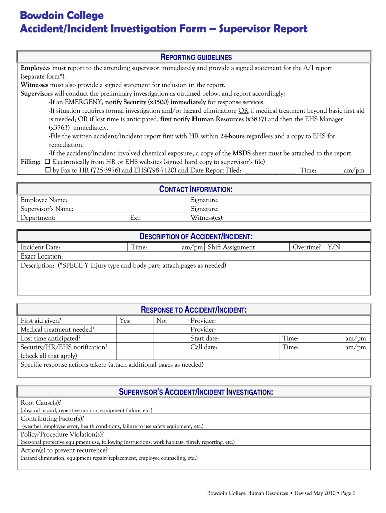 Accident Investigation Form: Fill Out & Sign Online  DocHub Throughout Hr Investigation Report Template