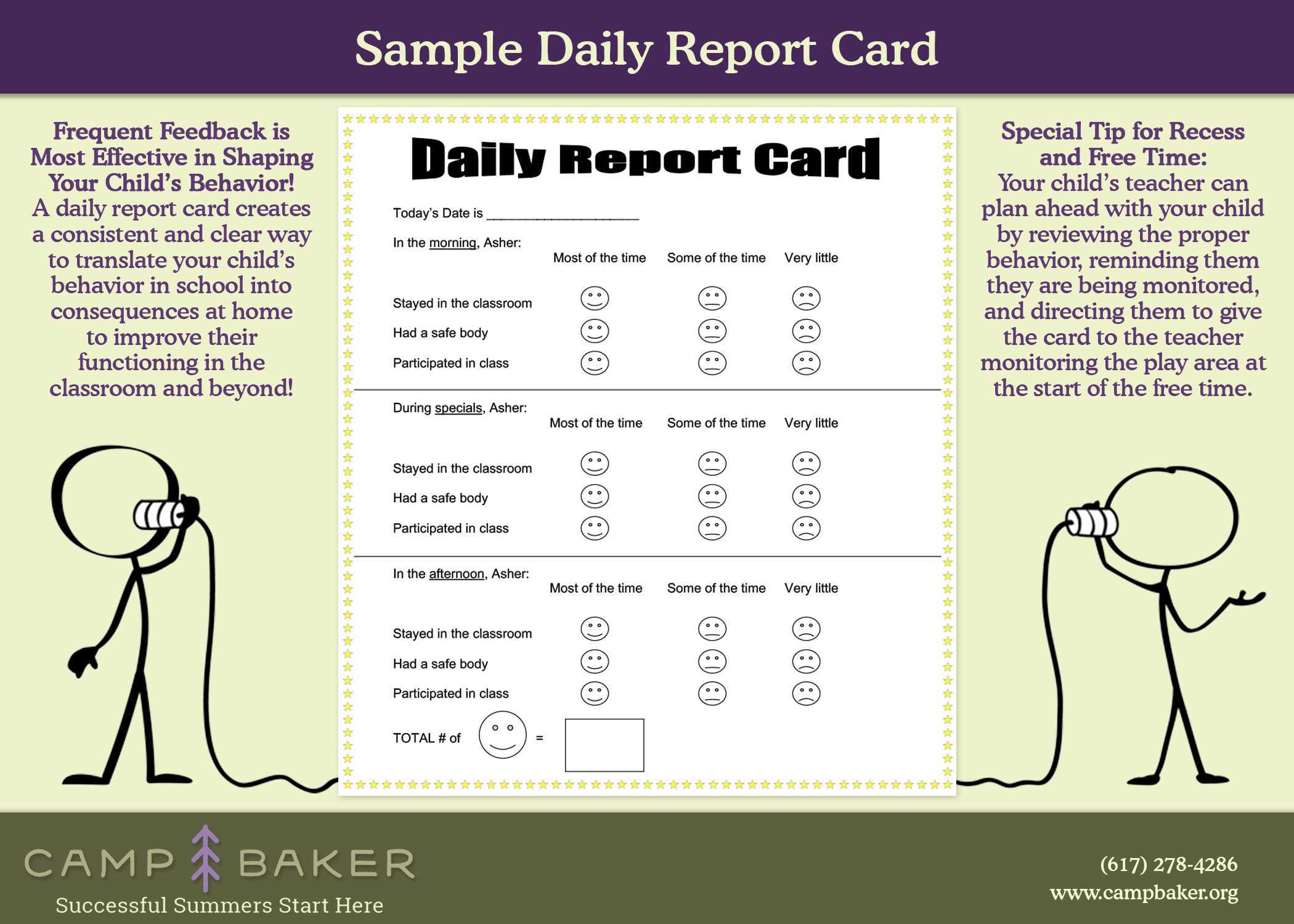 ADHD Skills Cards :: The Baker Center For Children and Families Regarding Daily Report Card Template For Adhd