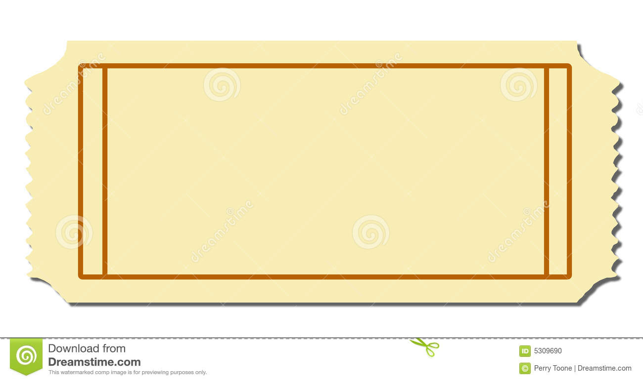 Admission Blank Ticket Stock Illustrations – 10,10 Admission Blank  With Regard To Blank Admission Ticket Template
