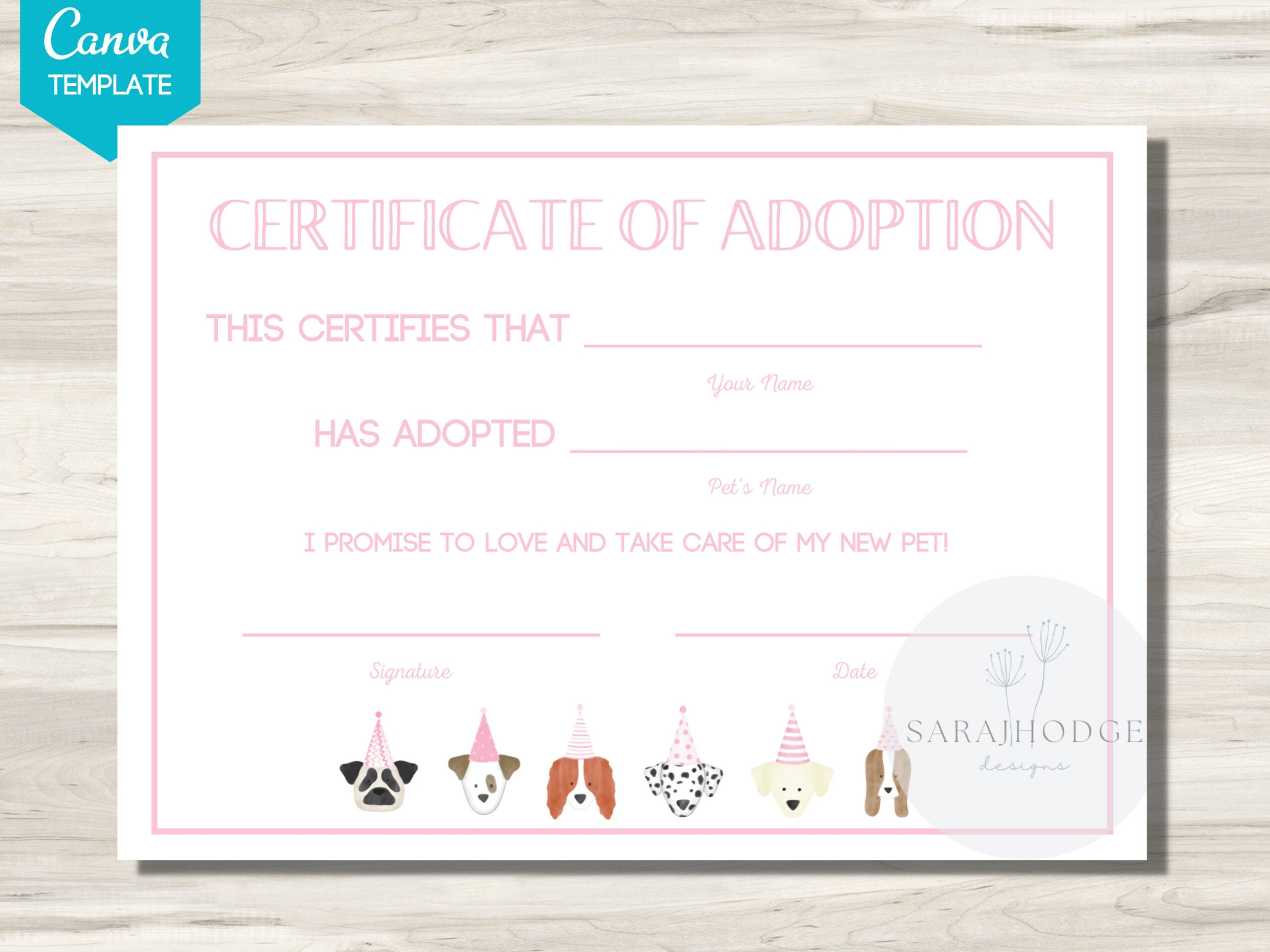 Adoption certificate - Etsy