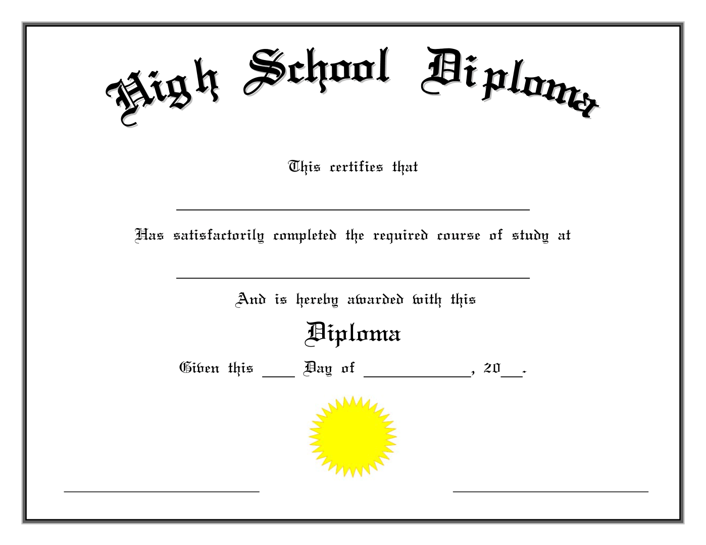 Adult High School Diploma - Premium Schablone Within Ged Certificate Template Download Adult High School Diploma - Premium Schablone Within Ged Certificate Template Download