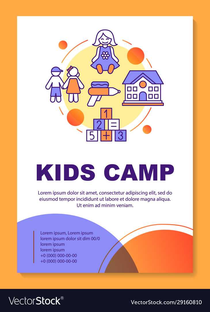 Afterschool kids summer camp brochure template Vector Image Throughout Summer Camp Brochure Template Free Download Afterschool kids summer camp brochure template Vector Image Throughout Summer Camp Brochure Template Free Download