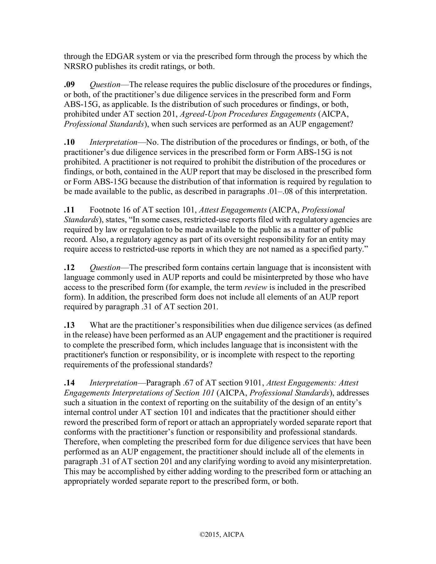 Agreed-Upon Procedures Engagements: Attest Engagements  Pages 10  Intended For Agreed Upon Procedures Report Template