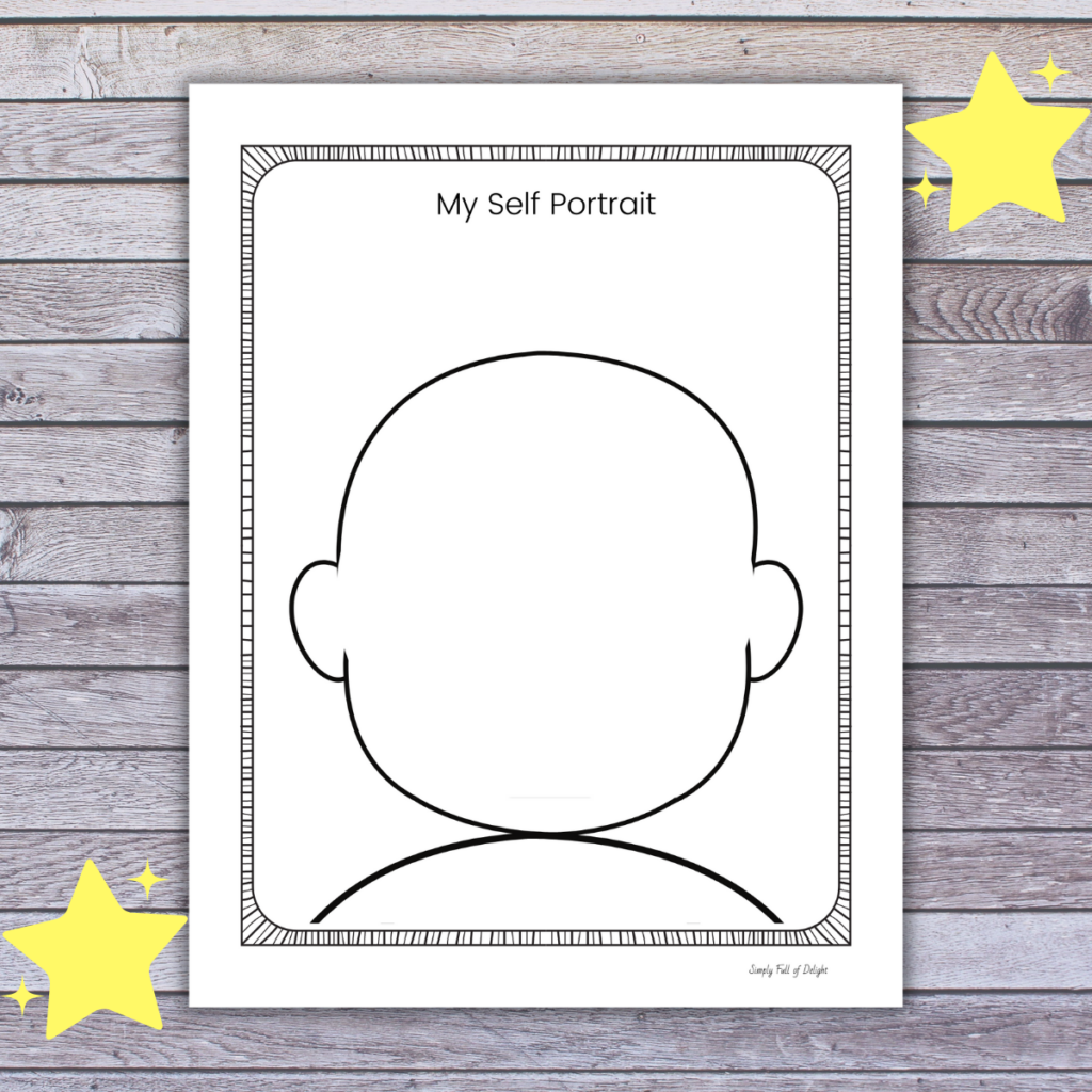 All About Me Self Portrait (Free printable!) - Simply Full of Delight Regarding Blank Face Template Preschool