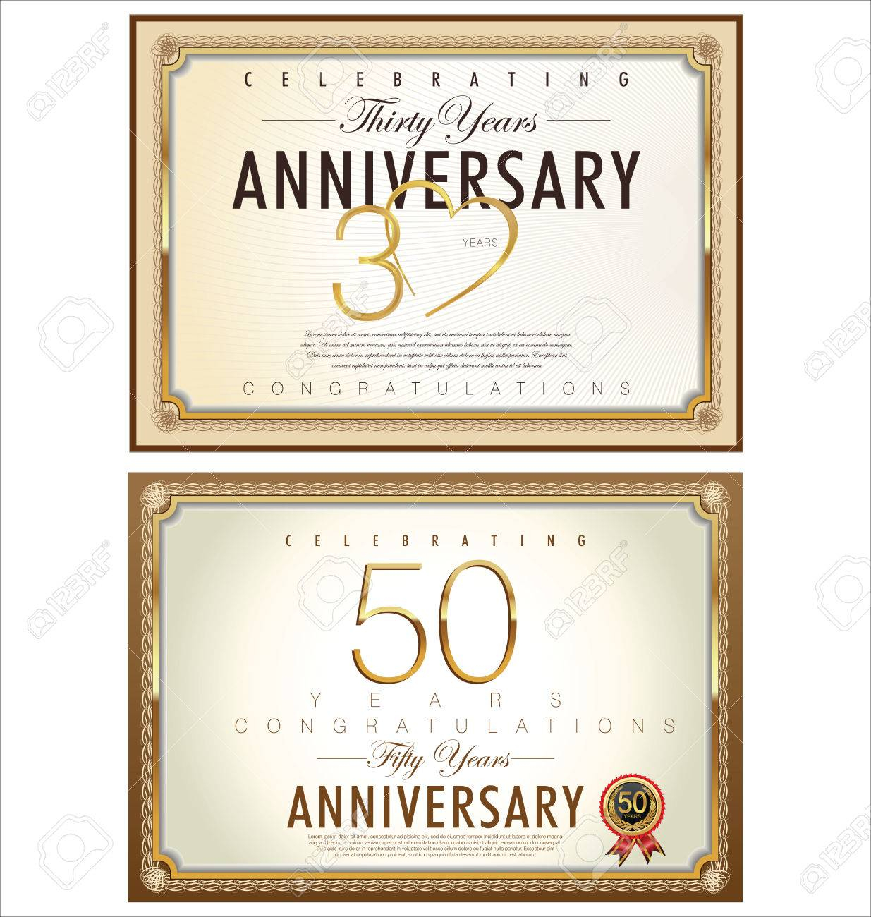 Anniversary Certificate Template Royalty Free SVG, Cliparts  With Regard To Anniversary Certificate Template Free