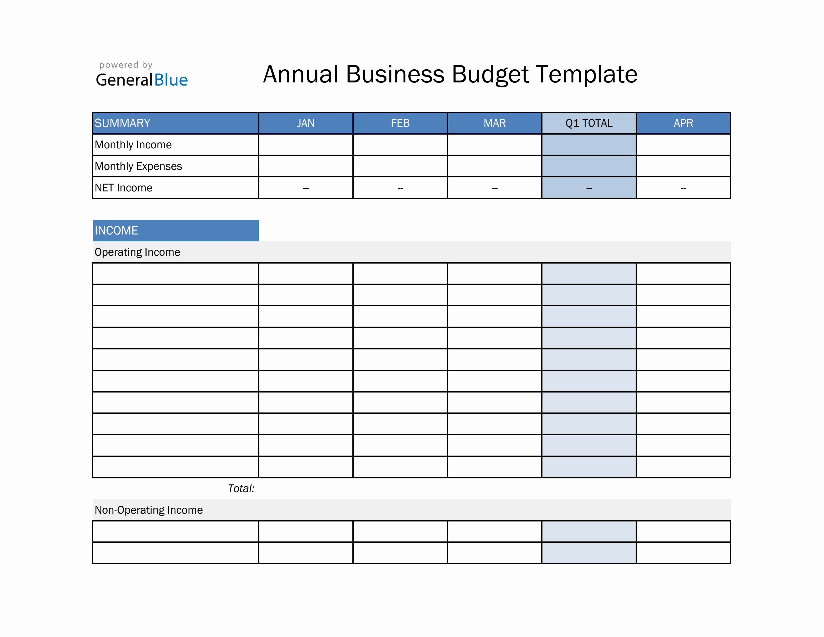 Annual Business Budget Template in Excel Inside Annual Budget Report Template Annual Business Budget Template in Excel Inside Annual Budget Report Template