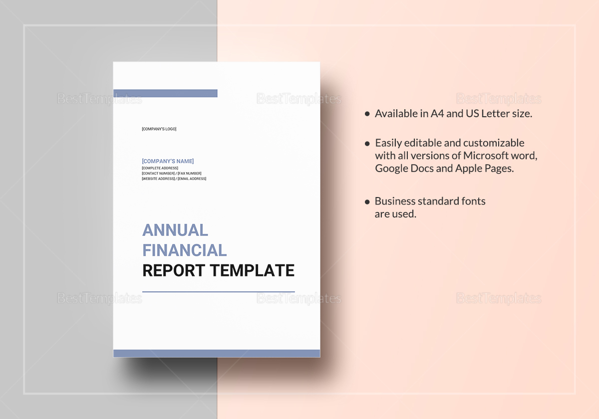 Annual Financial Report Template in Word, Google Docs, Apple Pages Regarding Annual Financial Report Template Word