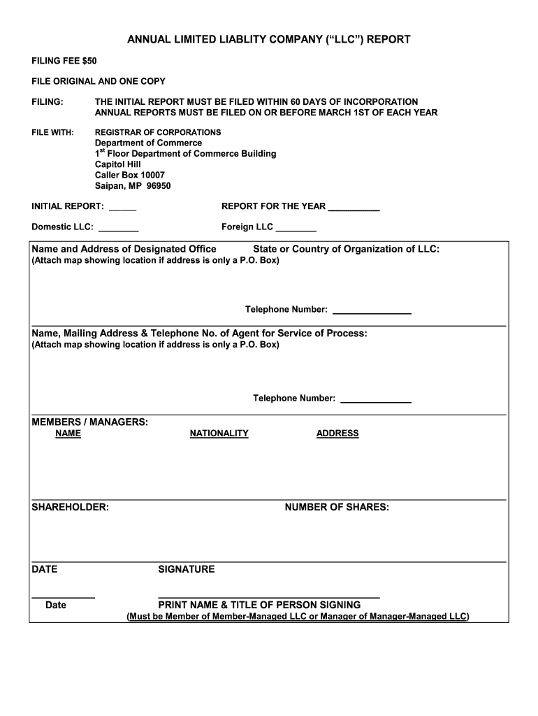 Annual Limited Liability Report – Fill Online, Printable, Fillable  Inside Llc Annual Report Template