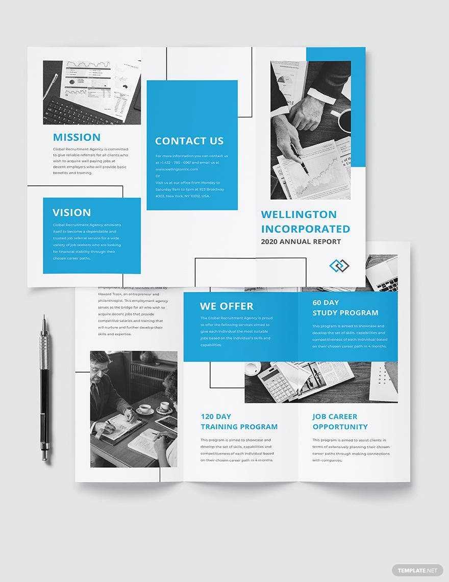 Annual Report Brochures Templates Illustrator – Design, Free  In Illustrator Report Templates