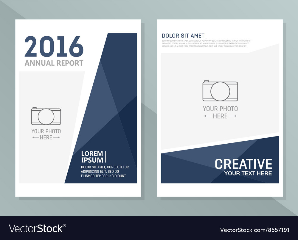 Annual report design templates business Royalty Free Vector