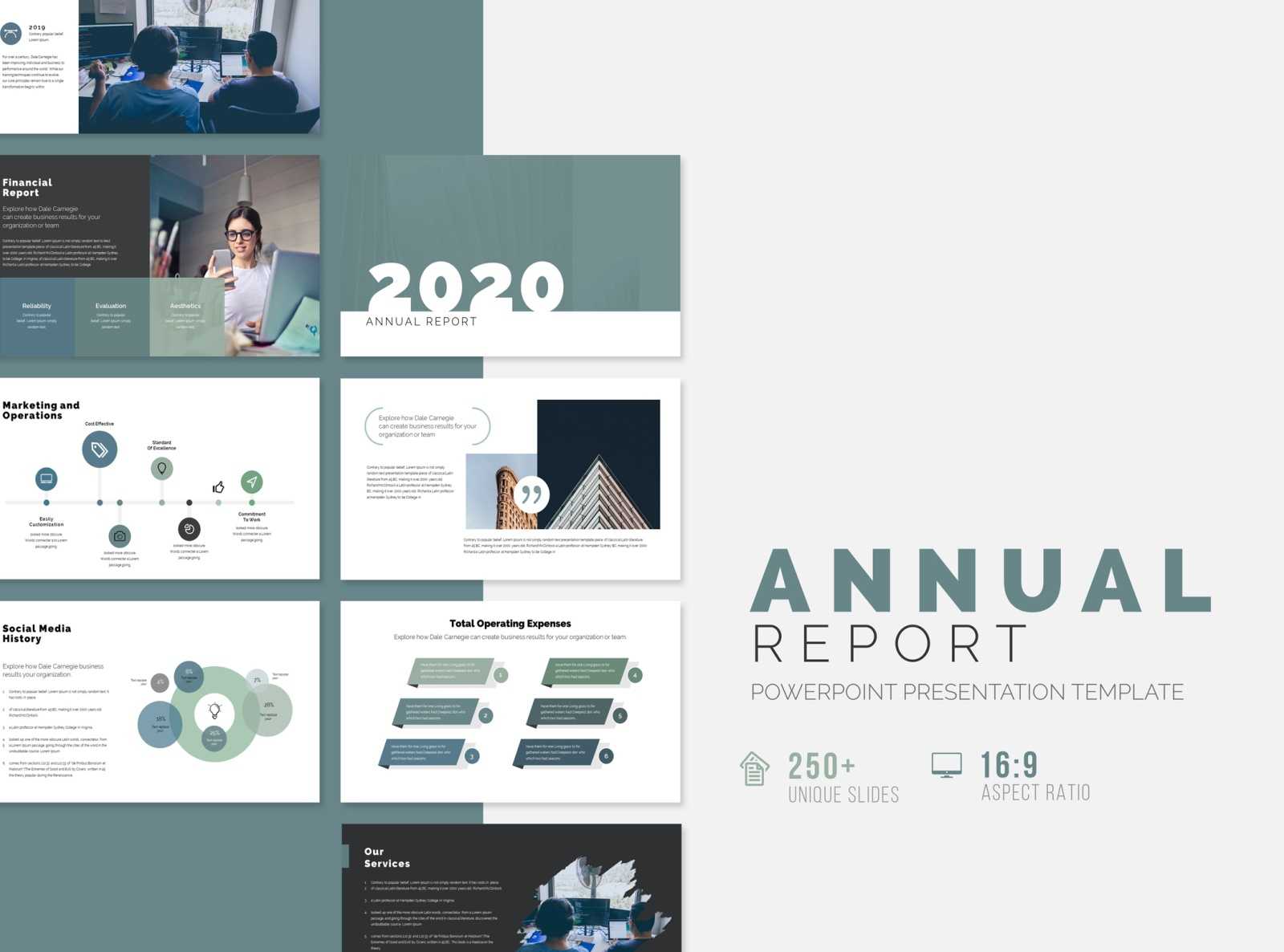 Annual Report PowerPoint Template by White Graphic on Dribbble In Annual Report Ppt Template