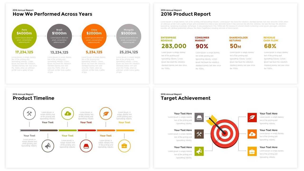 Annual Report PowerPoint Template For Presentations – Slidebazaar With Regard To Annual Report Ppt Template