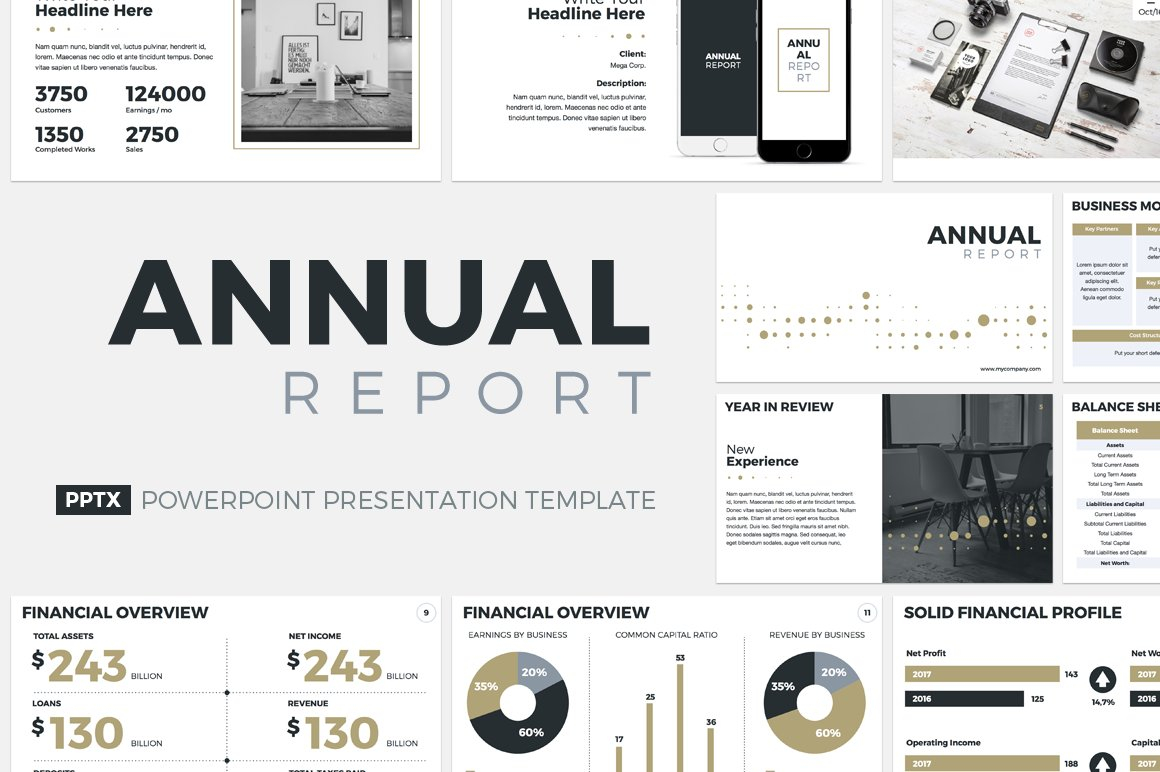 Annual Report PowerPoint Template Regarding Annual Report Ppt Template