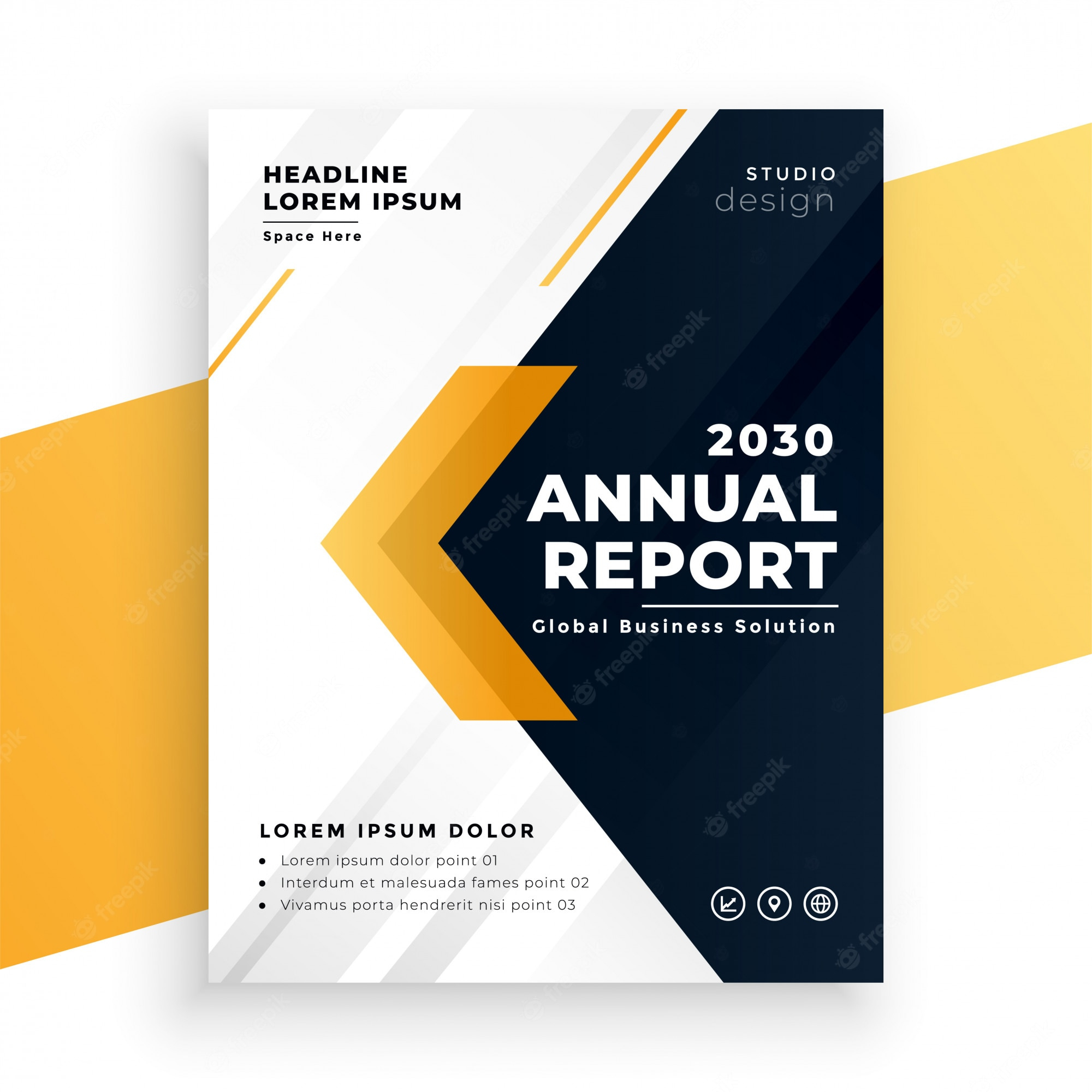 Annual report template Vectors & Illustrations for Free Download  With Annual Report Template Word Free Download