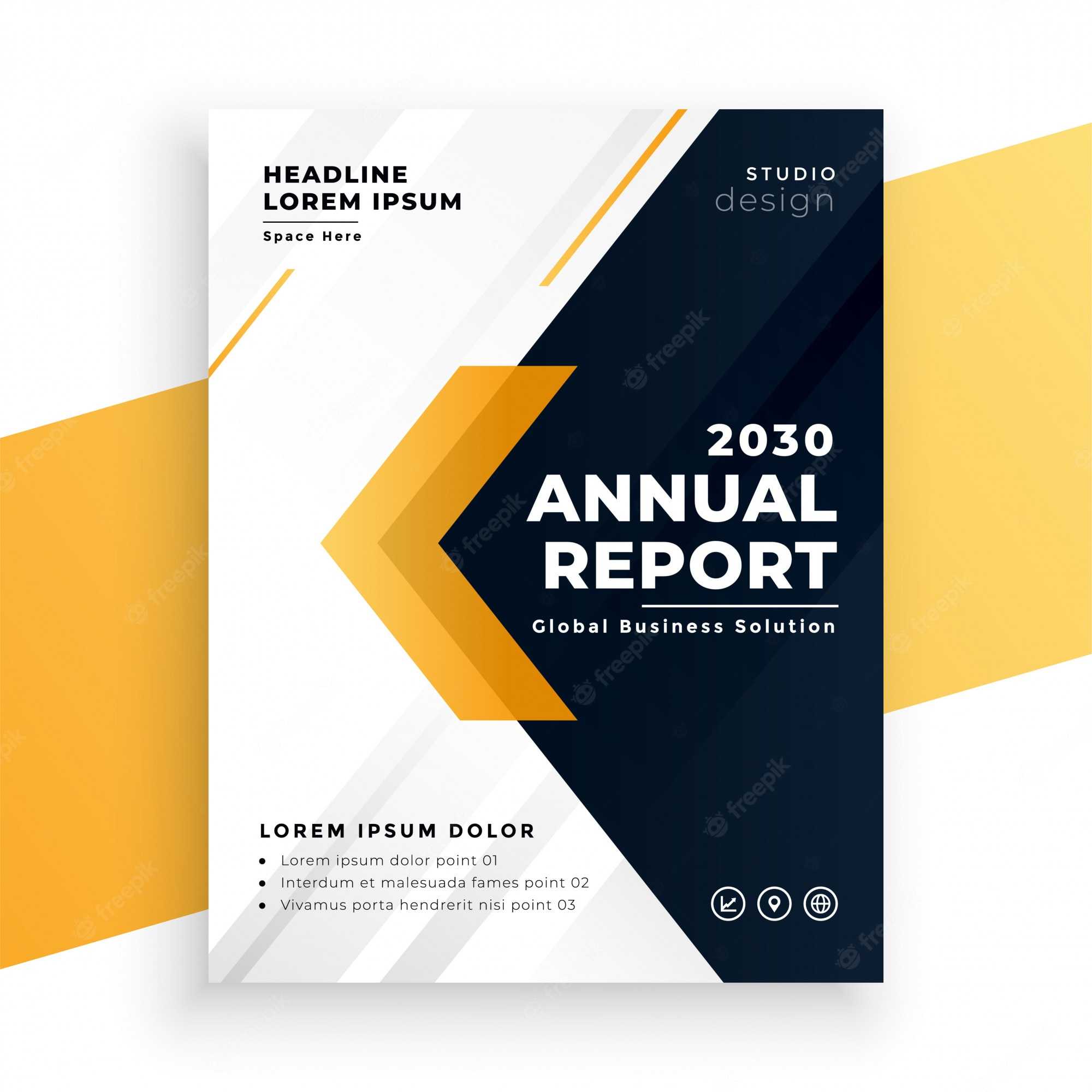 Annual Report Template Vectors & Illustrations For Free Download  With Annual Report Template Word Free Download