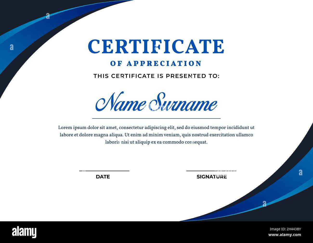 Appreciation certificate hi-res stock photography and images - Alamy Within In Appreciation Certificate Templates