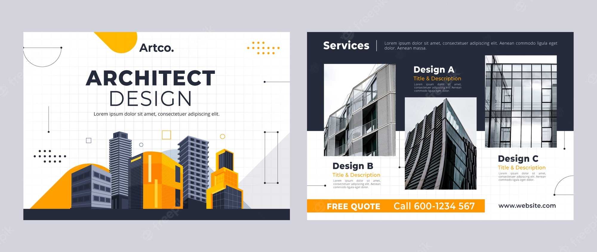 Architecture Brochure Vectors & Illustrations For Free Download  Pertaining To Architecture Brochure Templates Free Download