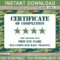 Army Certificate Template – Green Camo Inside Army Certificate Of Completion Template