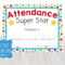 Attendance Award Certificate Printable Perfect Attendance - Etsy.de